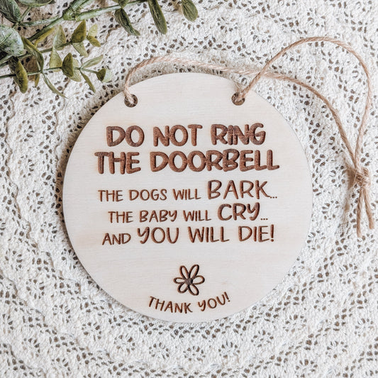Baby Doorbell Sign