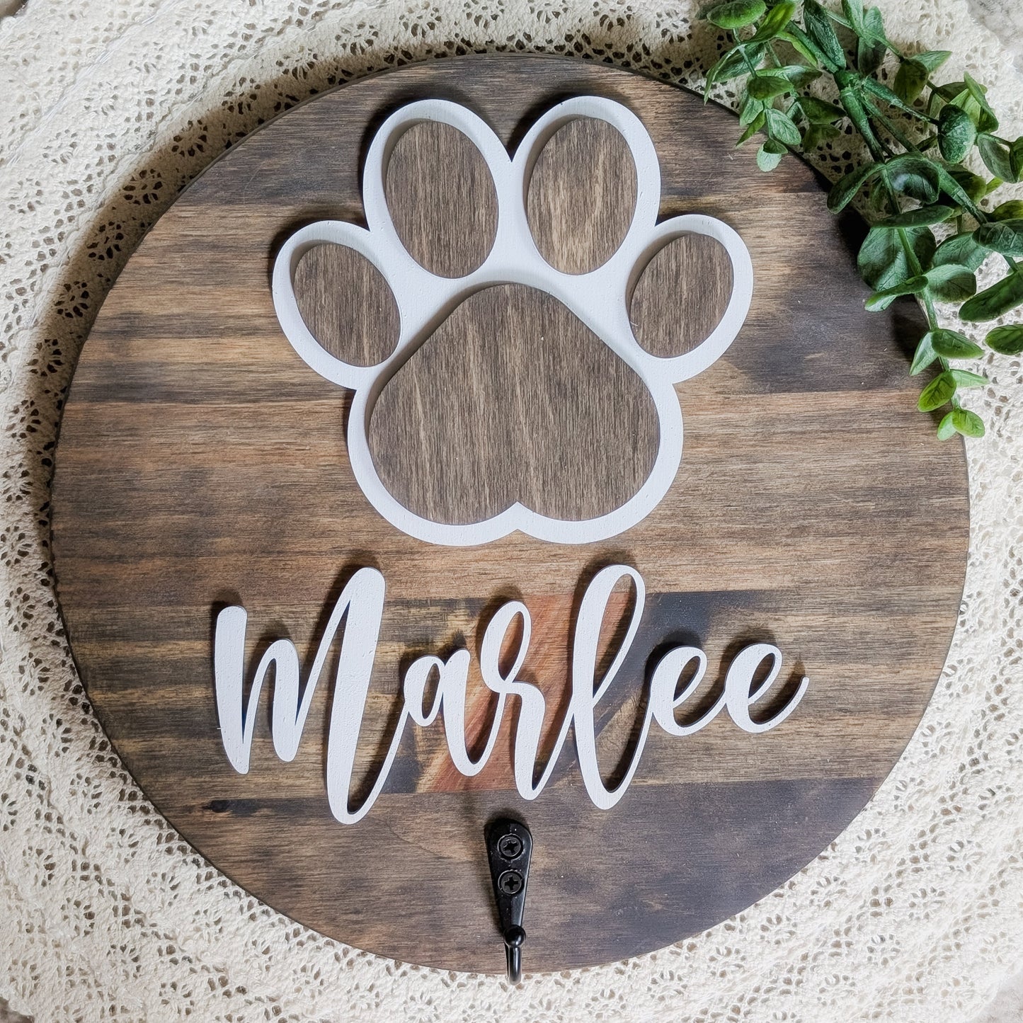Personalized Dog Leash Holder